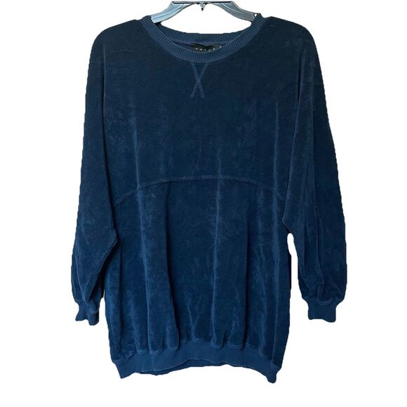 Hatch Maternity Sweatshirt 2 Med Blue Cotton Terry Cloth Long Sleeve Pullover - Picture 1 of 7